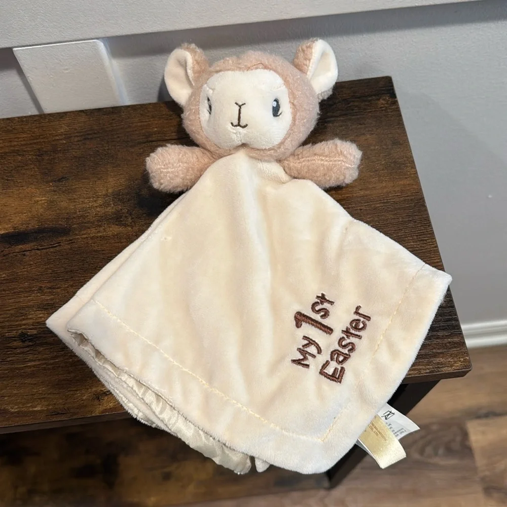 My 1st Easter Llama Baby Lovey Plush Spring First Easter Soft Stuffed Animal